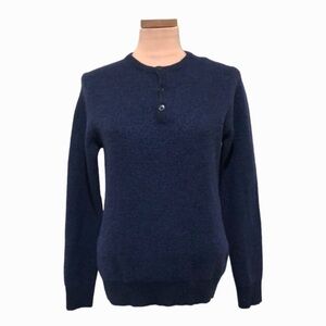 Neiman Marcus Sweater Size Small Navy Blue Merino Wool Blend